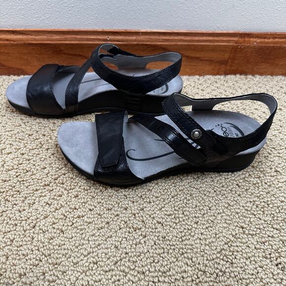 Abeo Sandals Quartz Metatarsal Low Heal Black Women's 7N Comfort Strappy Narrow - Picture 5 of 13